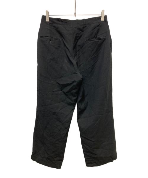 USED（ユーズド）USED (ユーズド) ギャバジンストレートパンツ ブラック サイズ:ウエスト実寸74cmの古着・服飾アイテム