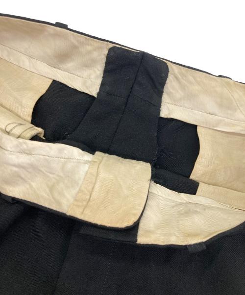 USED（ユーズド）USED (ユーズド) ギャバジンストレートパンツ ブラック サイズ:ウエスト実寸74cmの古着・服飾アイテム