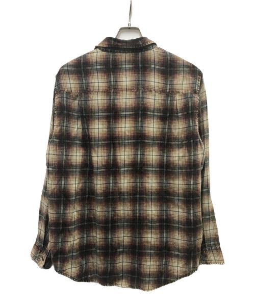 stussy（ステューシー）stussy (ステューシー) MATTHEW PRINTED SHIRT ブラウン サイズ:Sの古着・服飾アイテム