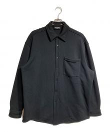 BALENCIAGA（バレンシアガ）の古着「SWEAT OVERSIZED SHIRTS/スウェットオーバーサイズドシャツ」｜ブラック
