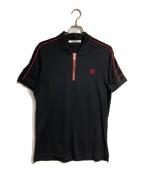 GIVENCHYジバンシィ）の古着「ハーフジップポロシャツ/half-zip polo shirt」｜ブラック