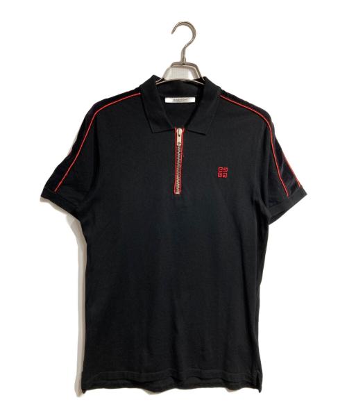 GIVENCHY（ジバンシィ）GIVENCHY (ジバンシィ) ハーフジップポロシャツ/half-zip polo shirt ブラック サイズ:XLの古着・服飾アイテム