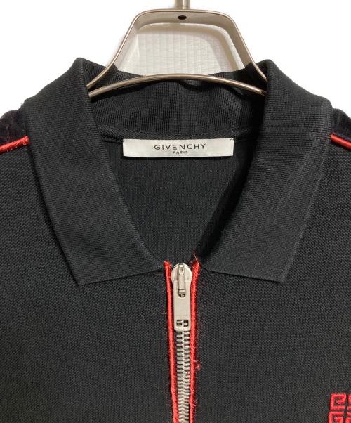 GIVENCHY（ジバンシィ）GIVENCHY (ジバンシィ) ハーフジップポロシャツ/half-zip polo shirt ブラック サイズ:XLの古着・服飾アイテム