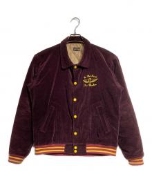 THE FLAT HEAD（ザ・フラットヘッド）の古着「コーデュロイ バーシティジャケット/Corduroy Varsity Jacket」｜ボルドー