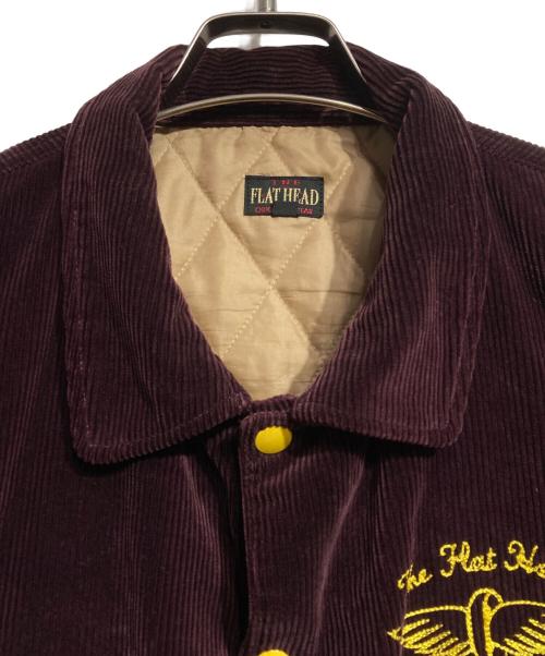 THE FLAT HEAD（ザ・フラットヘッド）THE FLAT HEAD (ザ・フラットヘッド) コーデュロイ バーシティジャケット/Corduroy Varsity Jacket ボルドー サイズ:40の古着・服飾アイテム