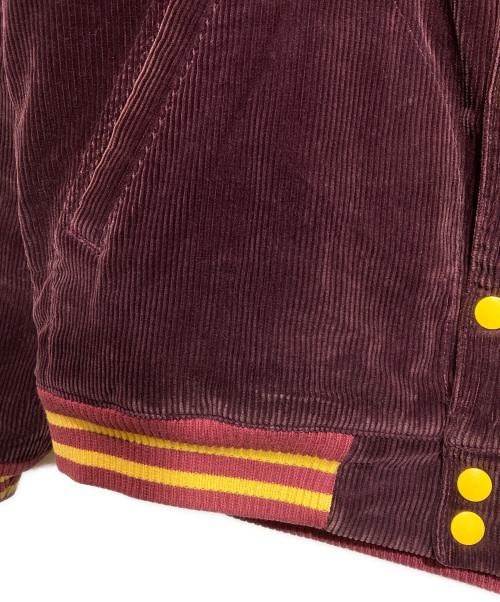 THE FLAT HEAD（ザ・フラットヘッド）THE FLAT HEAD (ザ・フラットヘッド) コーデュロイ バーシティジャケット/Corduroy Varsity Jacket ボルドー サイズ:40の古着・服飾アイテム
