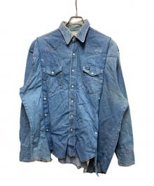 YSTRDY'S TMRRW×Wrangler（イエスタデイズトゥモロウ×ラングラー）の古着「リメイクデニムシャツ」｜インディゴ
