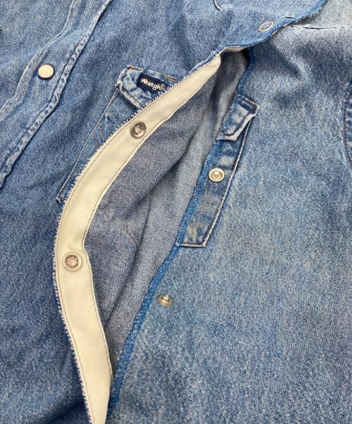 YSTRDY'S TMRRW（イエスタデイズトゥモロウ）YSTRDY'S TMRRW (イエスタデイズトゥモロウ) Wrangler (ラングラー) リメイクデニムシャツ インディゴ サイズ:SIZE Freeの古着・服飾アイテム