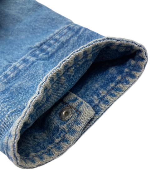 YSTRDY'S TMRRW（イエスタデイズトゥモロウ）YSTRDY'S TMRRW (イエスタデイズトゥモロウ) Wrangler (ラングラー) リメイクデニムシャツ インディゴ サイズ:SIZE Freeの古着・服飾アイテム