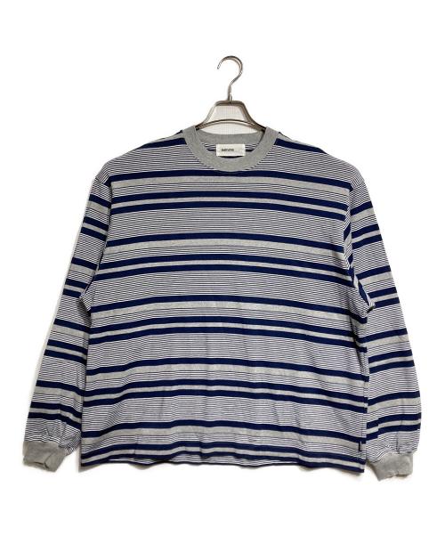 everyone（エブリワン）everyone (エブリワン) border long sleeve tee shirt/ボーダーロングスリーブカットソー ネイビー×グレー サイズ:Lの古着・服飾アイテム