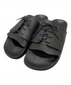 Maison Margielaメゾンマルジェラ）の古着「レースアップ スライドサンダル/Lace-up slide sandals」｜ブラック