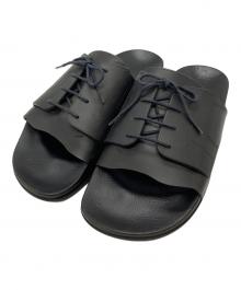 Maison Margiela（メゾンマルジェラ）の古着「レースアップ スライドサンダル/Lace-up slide sandals」｜ブラック