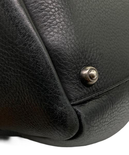 JIL SANDER（ジルサンダー）JIL SANDER (ジルサンダー) レザーボストンバッグ ブラックの古着・服飾アイテム