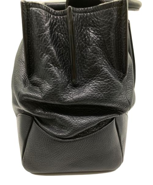 JIL SANDER（ジルサンダー）JIL SANDER (ジルサンダー) レザーボストンバッグ ブラックの古着・服飾アイテム