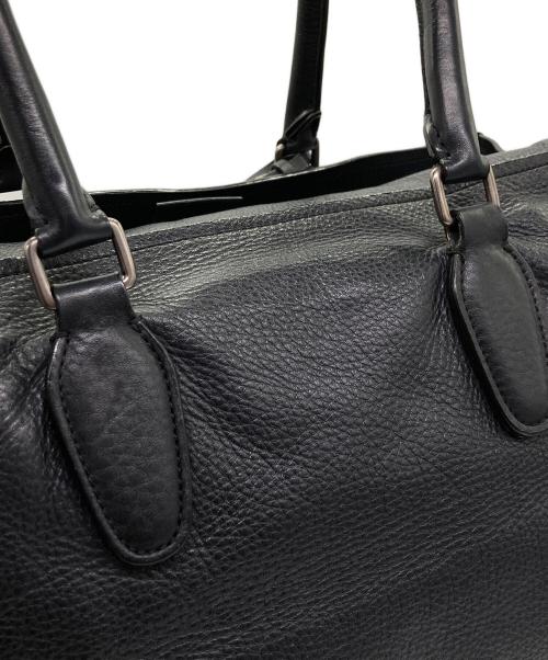 JIL SANDER（ジルサンダー）JIL SANDER (ジルサンダー) レザーボストンバッグ ブラックの古着・服飾アイテム