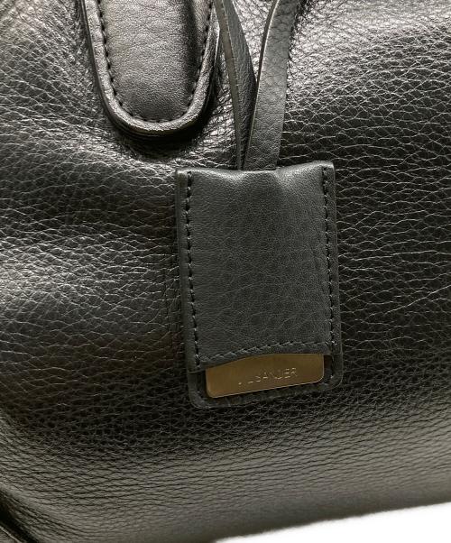 JIL SANDER（ジルサンダー）JIL SANDER (ジルサンダー) レザーボストンバッグ ブラックの古着・服飾アイテム