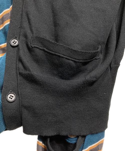 KOLOR（カラー）KOLOR (カラー) レイヤードカーディガン/Layered cardigan ブラック サイズ:5の古着・服飾アイテム