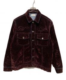 WIND AND SEA（ウィンダンシー）の古着「VELOUR TOUCH DENIM JACKET」｜ブラウン