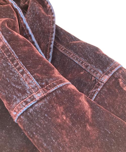 WIND AND SEA（ウィンダンシー）WIND AND SEA (ウィンダンシー) VELOUR TOUCH DENIM JACKET ブラウン サイズ:SIZE Sの古着・服飾アイテム