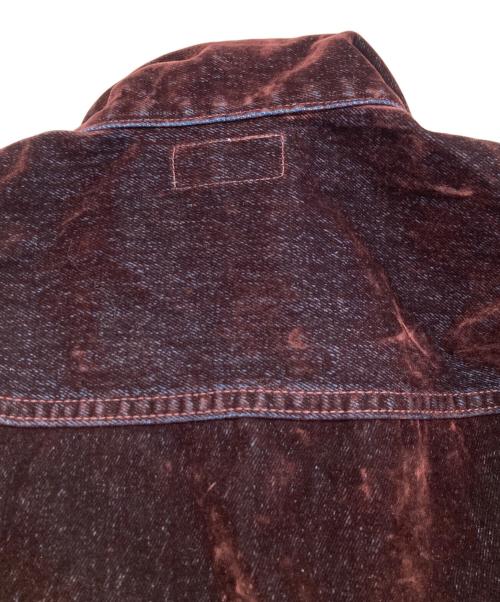 WIND AND SEA（ウィンダンシー）WIND AND SEA (ウィンダンシー) VELOUR TOUCH DENIM JACKET ブラウン サイズ:SIZE Sの古着・服飾アイテム