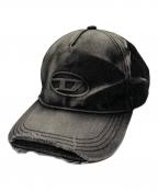 DIESELディーゼル）の古着「C-SEYMONキャップ」｜グレー×オレンジ