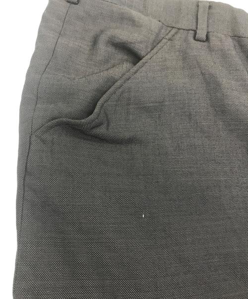 -（-）- (-) バーズアイノータックスラックス ブラック サイズ:-の古着・服飾アイテム