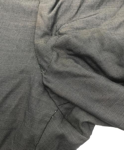 -（-）- (-) バーズアイノータックスラックス ブラック サイズ:-の古着・服飾アイテム