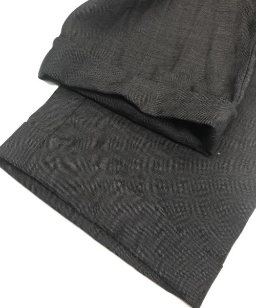-（-）- (-) バーズアイノータックスラックス ブラック サイズ:-の古着・服飾アイテム