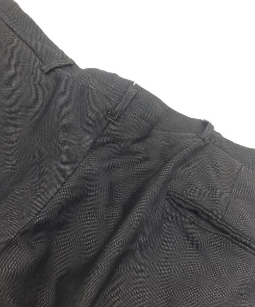 -（-）- (-) バーズアイノータックスラックス ブラック サイズ:-の古着・服飾アイテム
