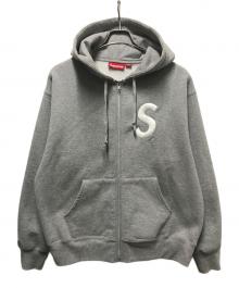 SUPREME（シュプリーム）の古着「S Logo Zip Up Hooded Sweatshirt」｜Heather Grey