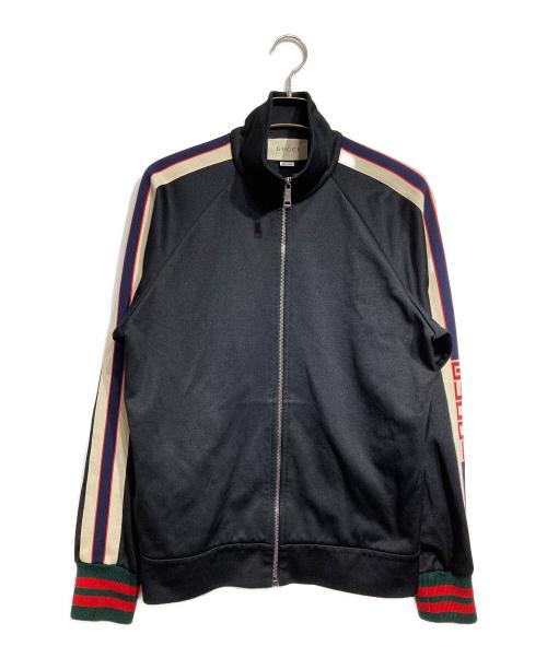GUCCI（グッチ）GUCCI (グッチ) TECHNICAL JERSEY JACKET/テクニカルジャージ・ジャケット ブラック サイズ:Mの古着・服飾アイテム