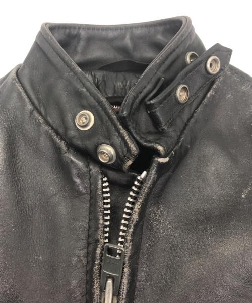 Schott（ショット）Schott (ショット) ライナー付シングルライダースジャケット ブラック サイズ:32の古着・服飾アイテム