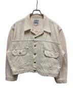 LEVI'S MADE&CRAFTEDリーバイスメイドクラフテッド）の古着「ストライプ デニムジャケット」｜イエロー