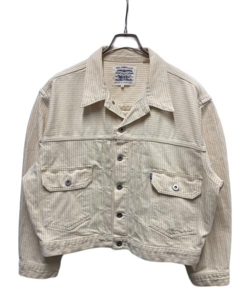 LEVI'S MADE&CRAFTED（リーバイスメイドクラフテッド）LEVI'S MADE&CRAFTED (リーバイスメイドクラフテッド) ストライプ デニムジャケット イエロー サイズ:Sの古着・服飾アイテム