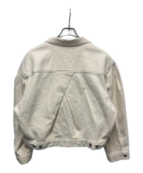 LEVI'S MADE&CRAFTED（リーバイスメイドクラフテッド）LEVI'S MADE&CRAFTED (リーバイスメイドクラフテッド) ストライプ デニムジャケット イエロー サイズ:Sの古着・服飾アイテム