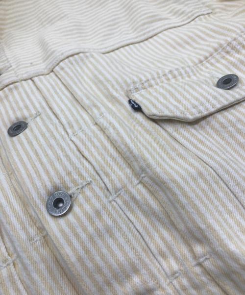 LEVI'S MADE&CRAFTED（リーバイスメイドクラフテッド）LEVI'S MADE&CRAFTED (リーバイスメイドクラフテッド) ストライプ デニムジャケット イエロー サイズ:Sの古着・服飾アイテム
