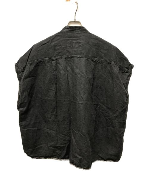 Curensology（カレンソロジー）Curensology (カレンソロジー) コットンリネンデニムベスト グレー サイズ:FREEの古着・服飾アイテム