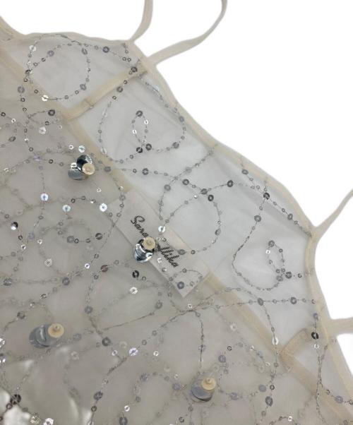 sara mallika（サラマリカ）sara mallika (サラマリカ) shiny sequin embroidery ホワイト サイズ:Freeの古着・服飾アイテム