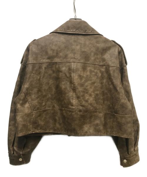 Sea Room lynn（シールームリン）Sea Room Lynn (シールームリン) ECOレザーSHORTライダースジャケット ブラウン サイズ:SIZE Freeの古着・服飾アイテム