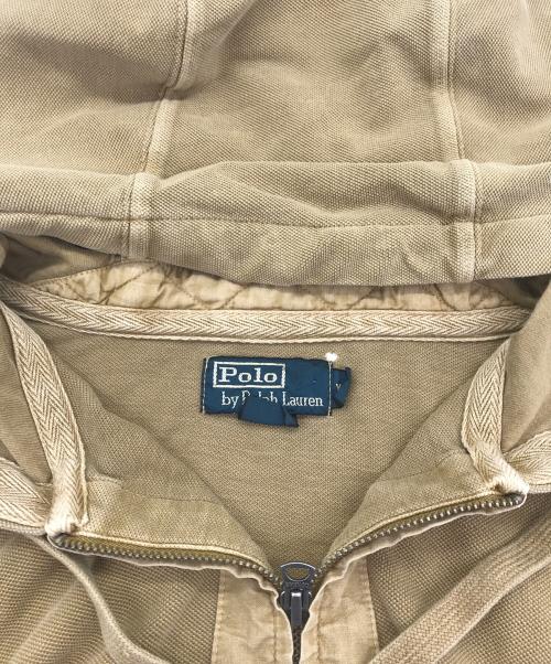 POLO RALPH LAUREN（ポロ・ラルフローレン）POLO RALPH LAUREN (ポロ・ラルフローレン) 90s エルボーパッチジップパーカー ブラウン サイズ:XLの古着・服飾アイテム
