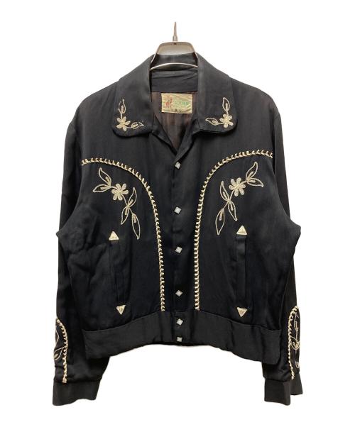Mac Murray（マックマレー）Mac Murray (マックマレー) 50s レーヨンギャバウエスタンジャケット ブラック サイズ:Sの古着・服飾アイテム