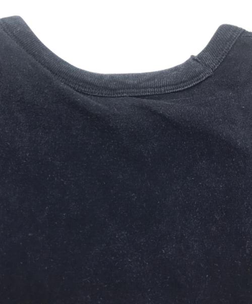Champion（チャンピオン）Champion (チャンピオン) 80s ダブルフェイスカレッジプリントTシャツ イエロー×ネイビー サイズ:Lの古着・服飾アイテム