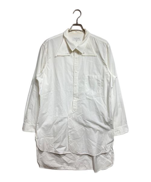 Yohji Yamamoto pour homme（ヨウジヤマモト プールオム）Yohji Yamamoto pour homme (ヨウジヤマモト プールオム) 環縫い3枚衿B ロングシャツ/Triple-Collar Long Shirt with Chain Stitching ホワイト サイズ:3の古着・服飾アイテム