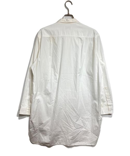 Yohji Yamamoto pour homme（ヨウジヤマモト プールオム）Yohji Yamamoto pour homme (ヨウジヤマモト プールオム) 環縫い3枚衿B ロングシャツ/Triple-Collar Long Shirt with Chain Stitching ホワイト サイズ:3の古着・服飾アイテム
