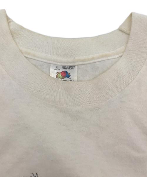 FRUIT OF THE LOOM（フルーツオブザルーム）FRUIT OF THE LOOM (フルーツオブザルーム) Human-i-Tees アートアニマルTシャツ ホワイト サイズ:Lの古着・服飾アイテム