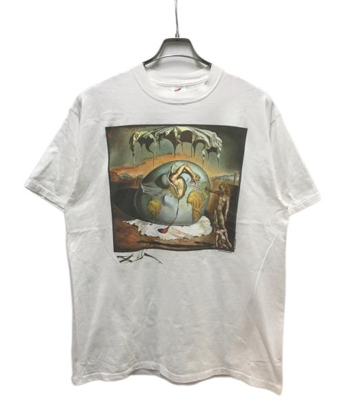 JERZEES（ジャージーズ）JERZEES (ジャージーズ) Salvador Dalí 00-90sアートプリントTシャツ ホワイト サイズ:Lの古着・服飾アイテム