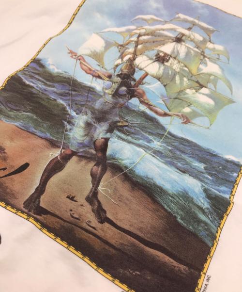 JERZEES（ジャージーズ）JERZEES (ジャージーズ) Salvador Dalí 00-90sアートプリントTシャツ ホワイト サイズ:Lの古着・服飾アイテム