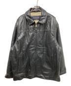 DOCKERSドッカーズ）の古着「レザージャケット」｜ブラック