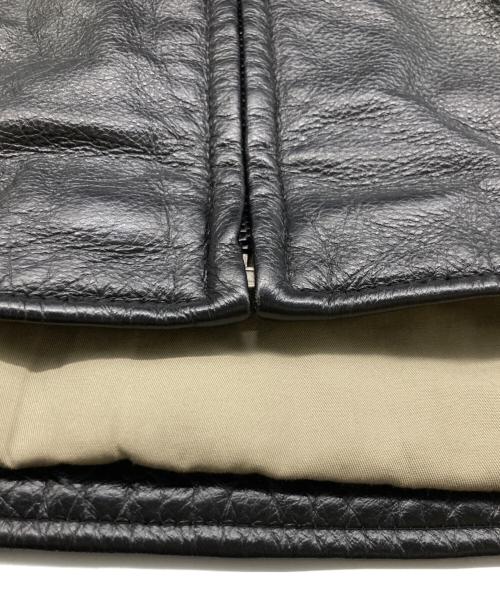 DOCKERS（ドッカーズ）DOCKERS (ドッカーズ) レザージャケット ブラック サイズ:Lの古着・服飾アイテム