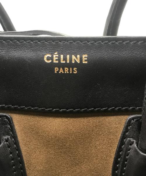 CELINE（セリーヌ）CELINE (セリーヌ) ラゲージナノミニショッパートートバッグ ブラウン×ブラック サイズ:Free(実寸参照）の古着・服飾アイテム